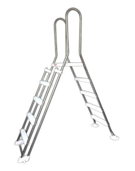 Scaletta di qualità INOX SAFE  per piscine fino a 135 cm di altezza di qualità con gradini estraib