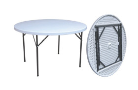Tavolo catering rotondo FISSO cm 122 HDPE con gambe pieghevoli