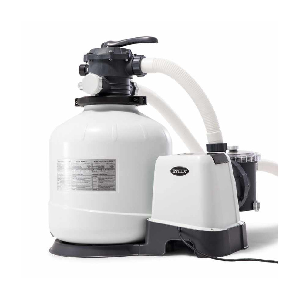Pompa filtro sabbia per piscine INTEX 26648 universale piscine fuori terra 10500 lt/hr a 6 funzioni 