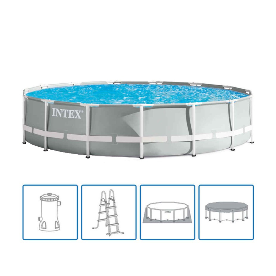 Piscina rotonda INTEX 26724 Piscina Prism Frame 457x107 Completa