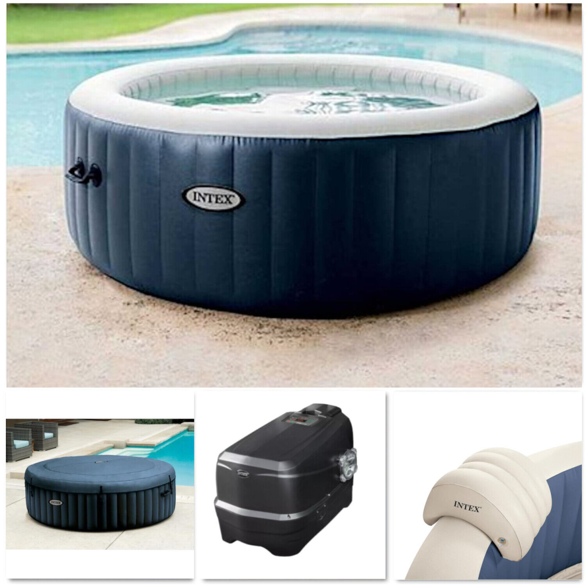 Piscina idromassaggio Pure SPA Plus gonfiabile Intex 28430 pompa 196x71 cm